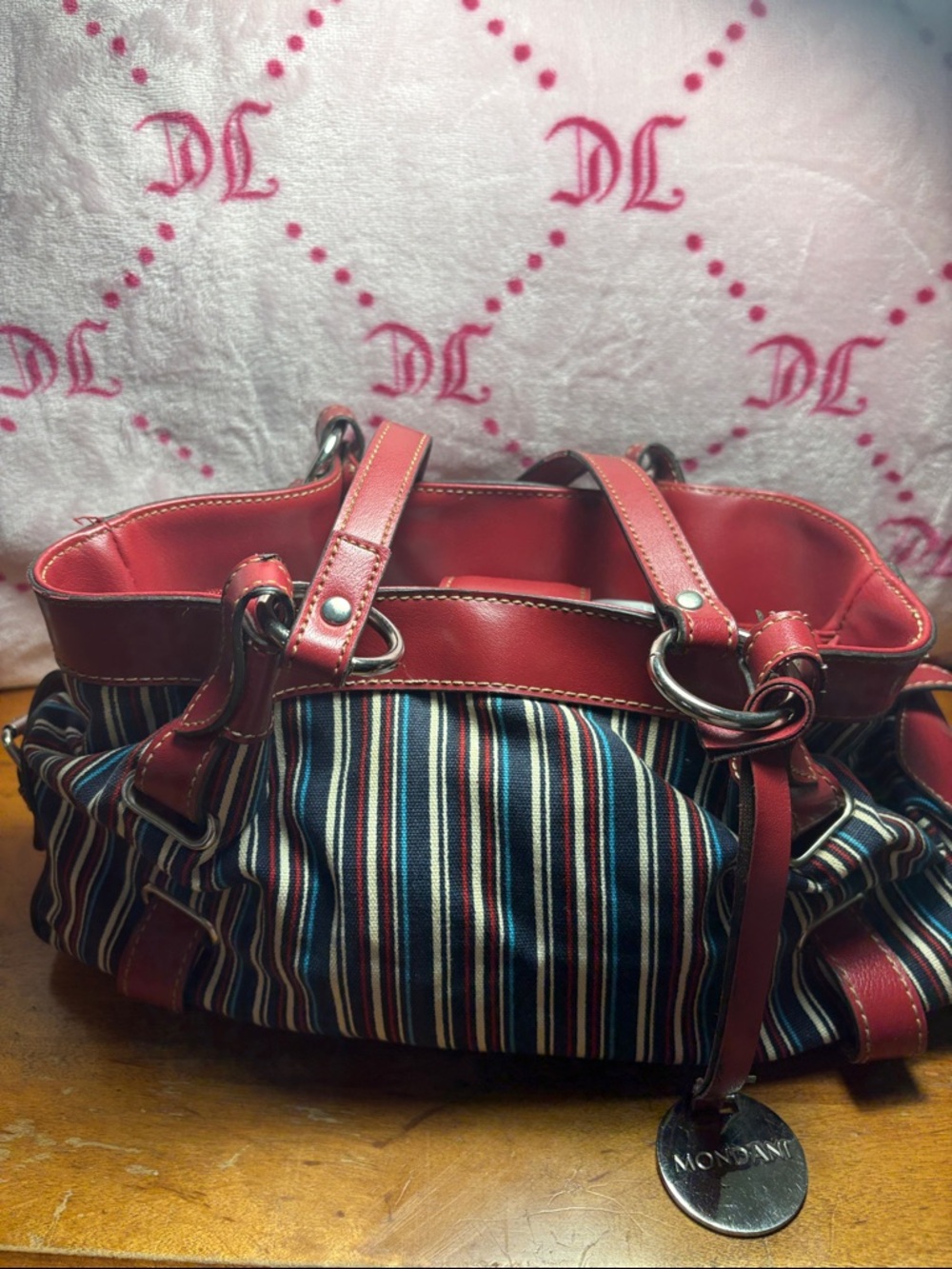 Vintage Striped Shoulder Bag